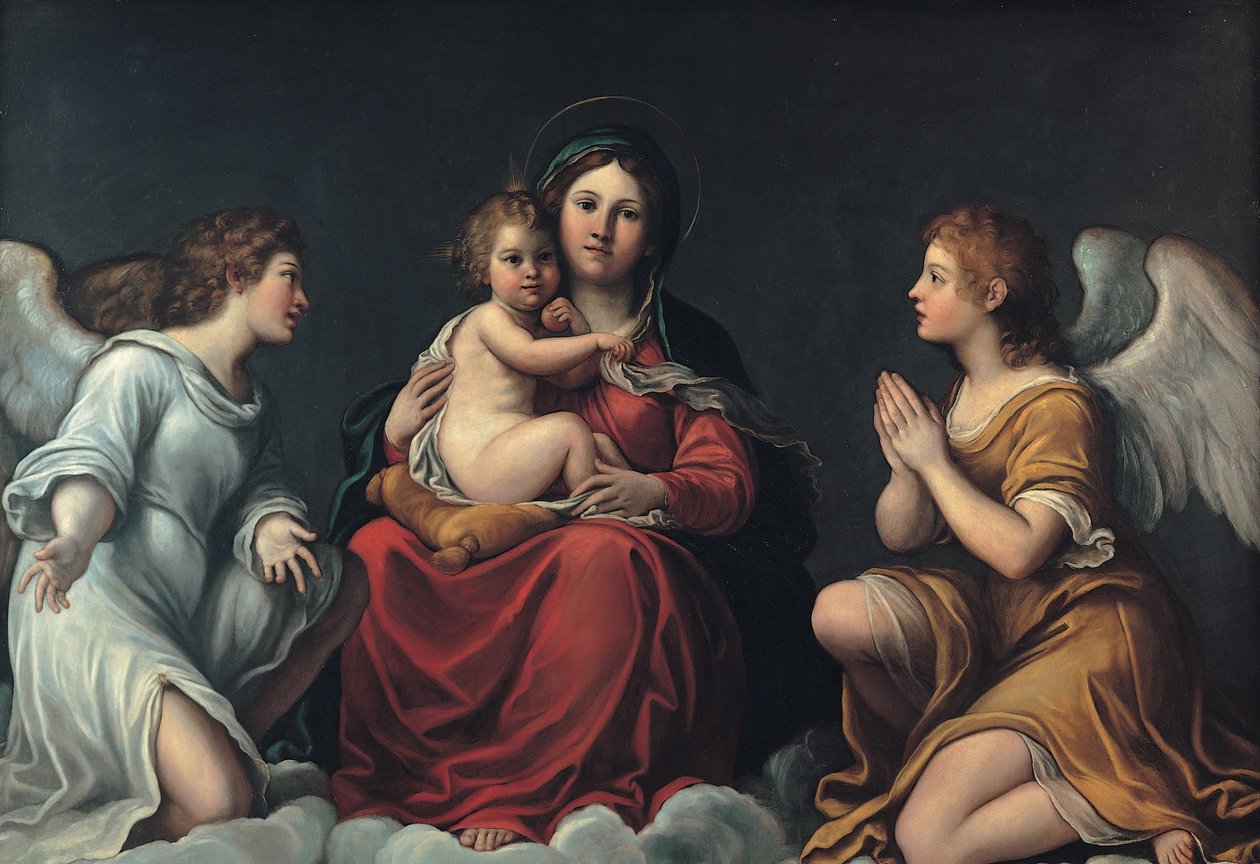 Madonna a Gyerekkel és az angyalokkal alkotó: Francesco Albani