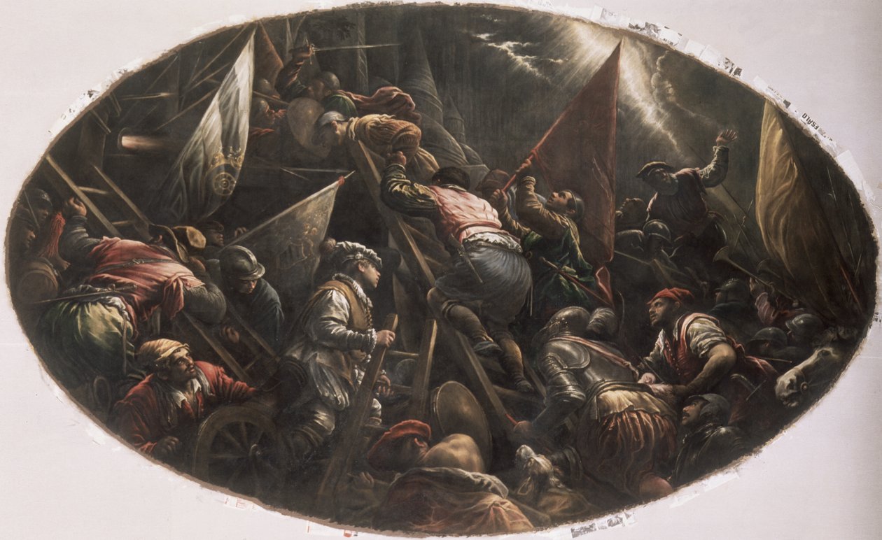 A velenceiek elfoglalják Padovát alkotó: Francesco Bassano