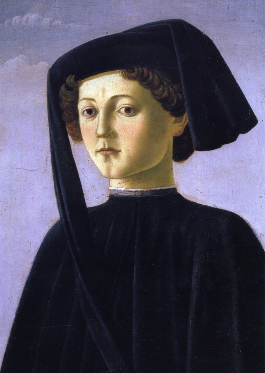 Fiatal férfi portréja (tempera a panelen) alkotó: Francesco Botticini
