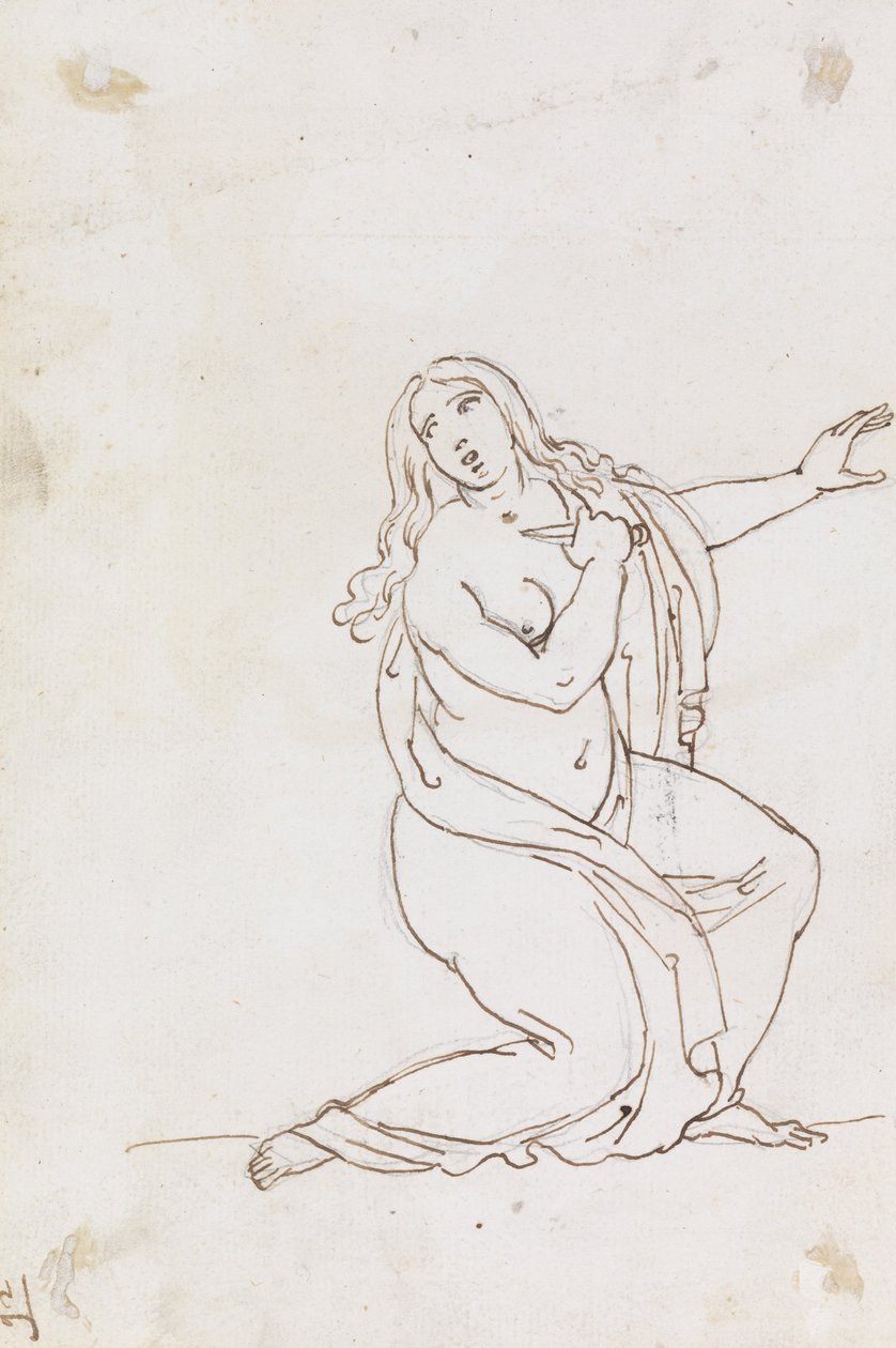 Lucretia vagy Tarquinia szúrja magát alkotó: Francesco Coghetti