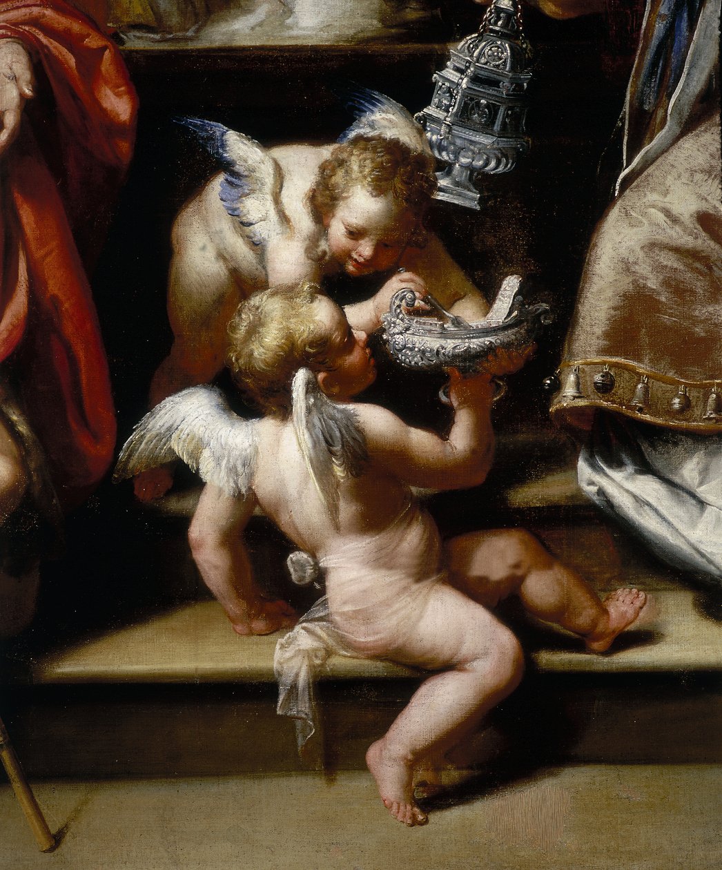 A hó Madonna oltárképe (részlet) alkotó: Francesco Fiasella