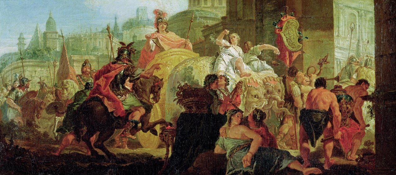 Nagy Sándor (Kr. e. 356-323) belépése Babilonba alkotó: Francesco Fontebasso