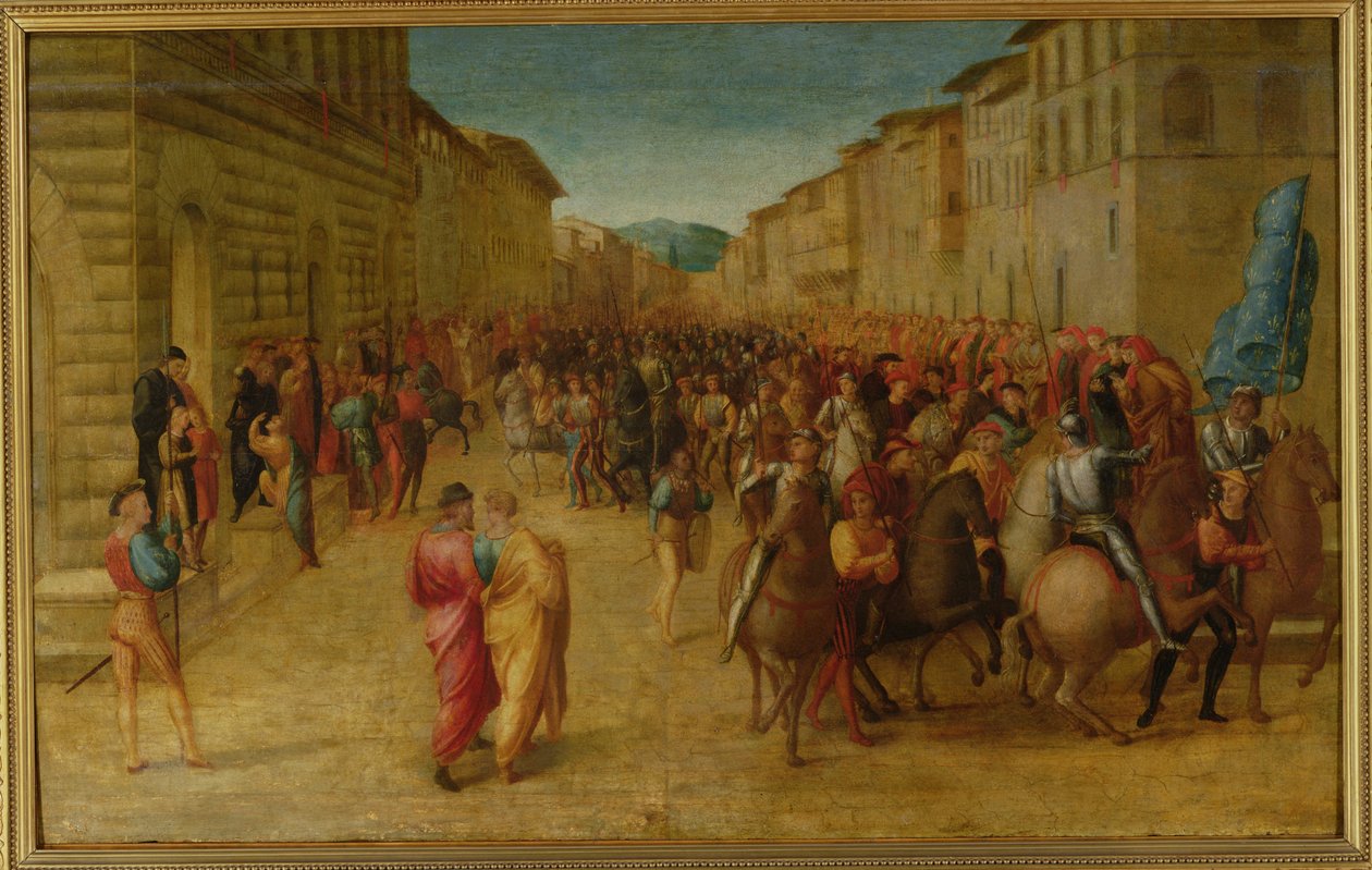 VIII. Károly (1470-98) belép Firenzébe, 1518 körül alkotó: Francesco Granacci