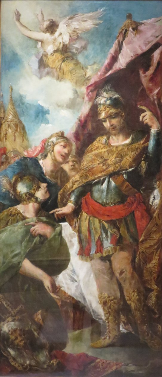 Boulogne -i Godfrey idézi főnökeit a Tanácsba alkotó: Francesco Guardi