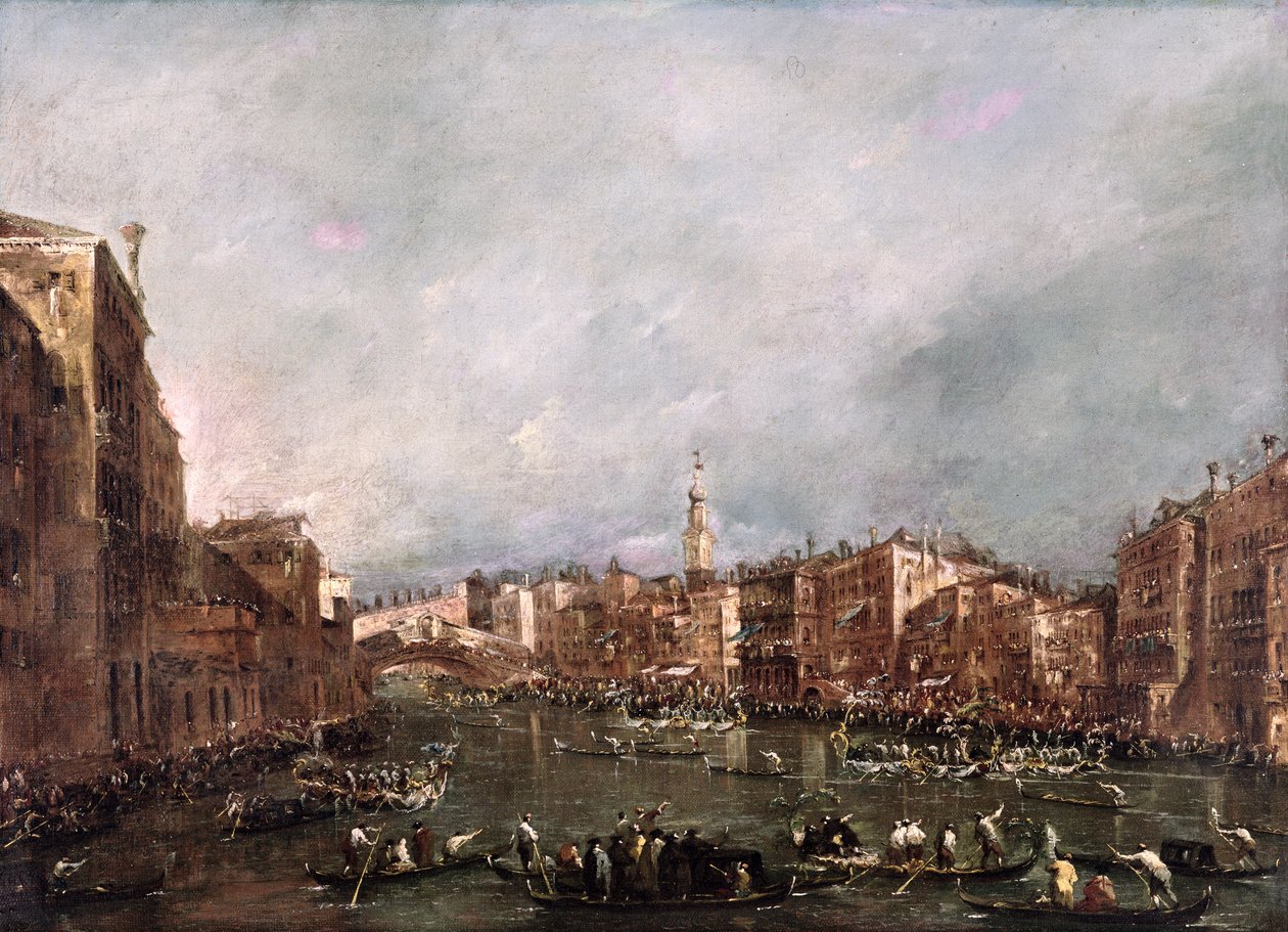 Regatta a Canal Grandén, Velence alkotó: Francesco Guardi