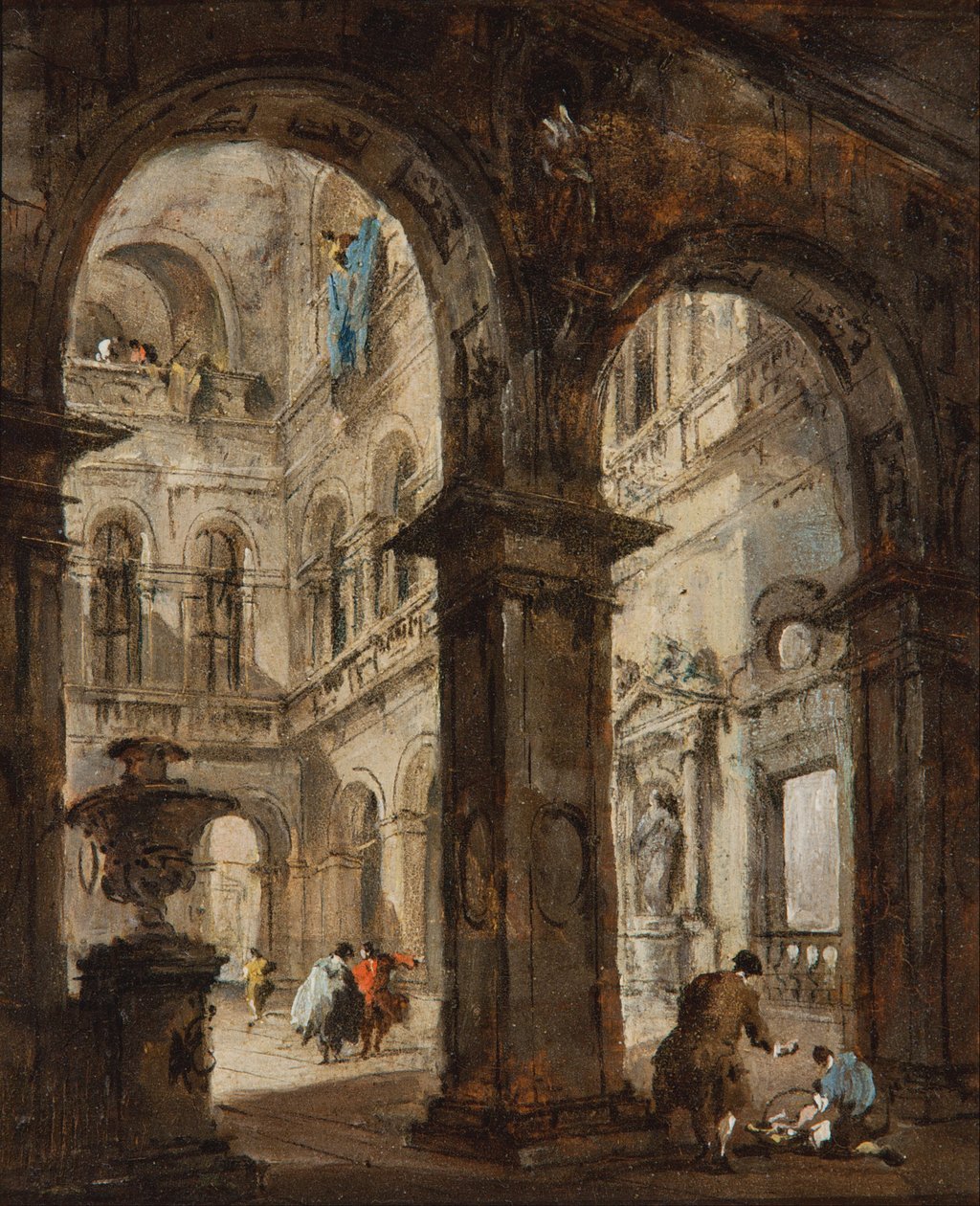Építészeti capriccio alkotó: Francesco Guardi