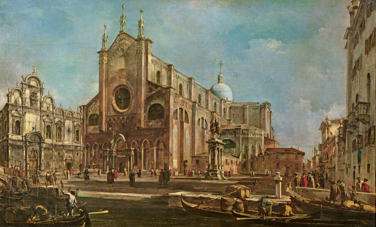 Campo dei Santi Giovanni e Paolo és a Scuola Grande di San Marco, Velence alkotó: Francesco Guardi