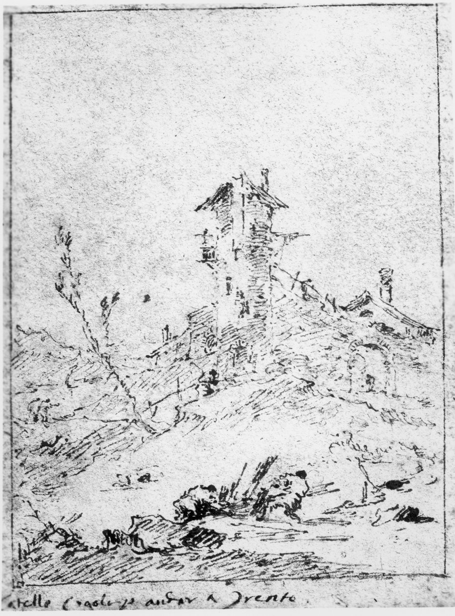 Castel Cogolo Trentóba menni alkotó: Francesco Guardi