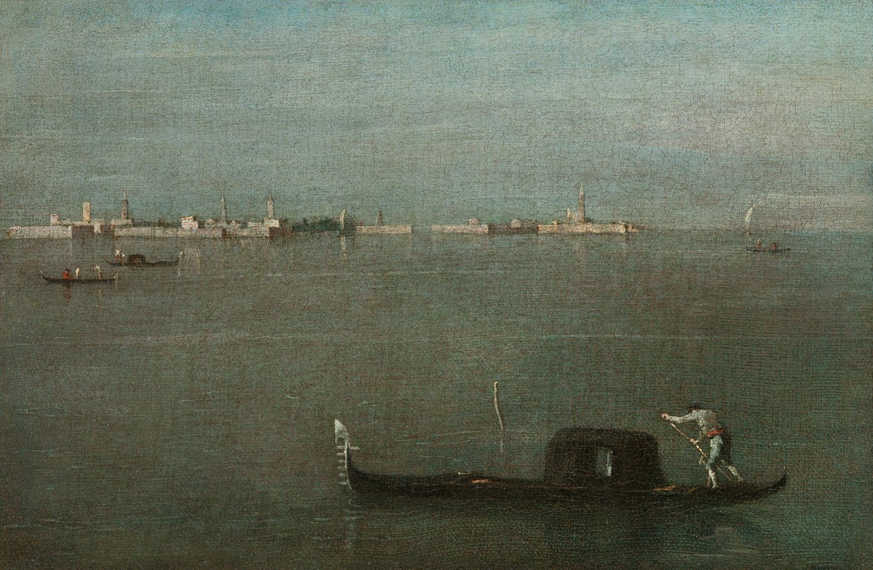 Gondolák a lagúnán (szürke lagúna) alkotó: Francesco Guardi