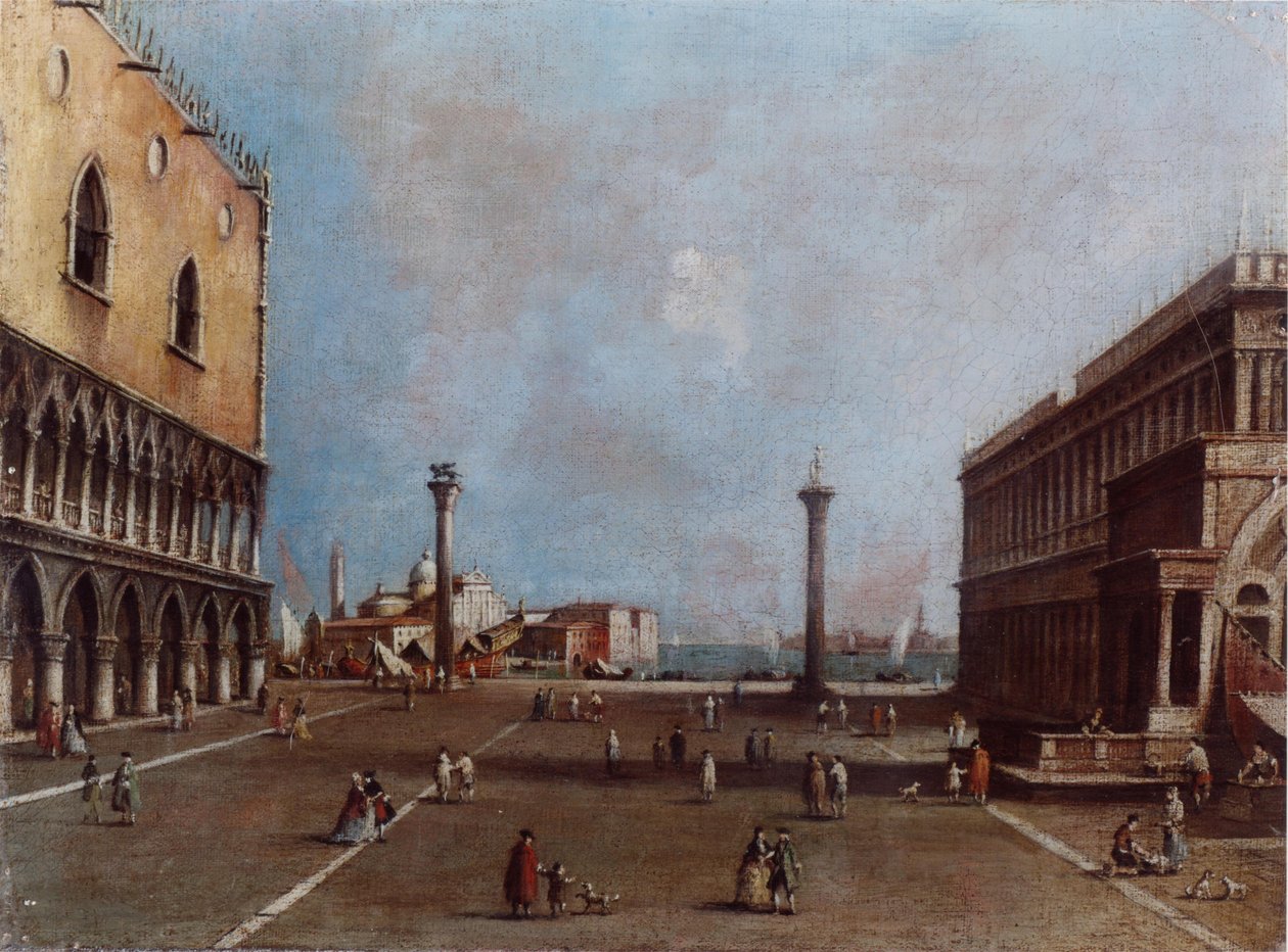A Piazzetta San Giorgio szigete felé alkotó: Francesco Guardi