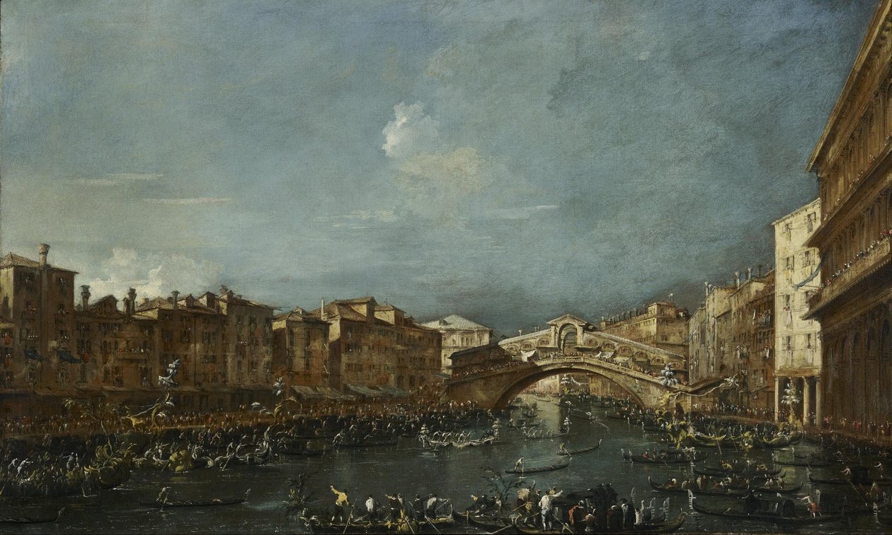 Regatta a Rialto -hídnál alkotó: Francesco Guardi
