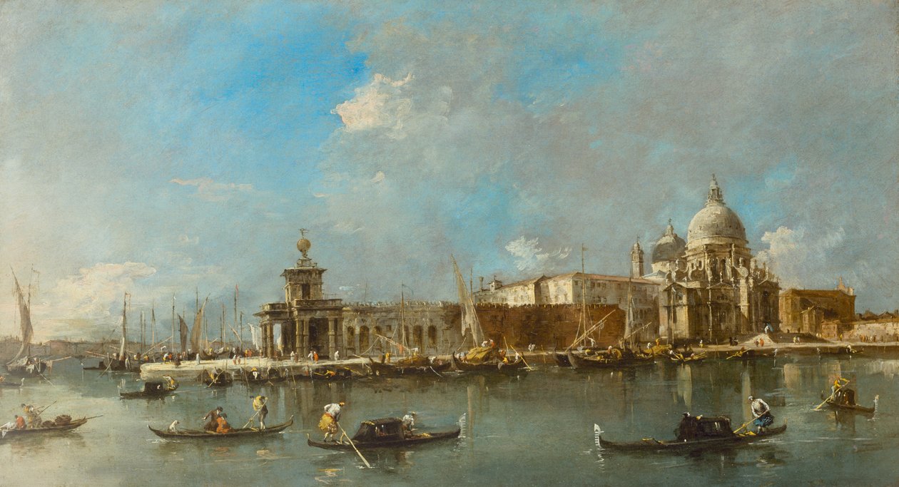 Santa Maria della Salute és a Dogana, Velence, 1783 körül alkotó: Francesco Guardi
