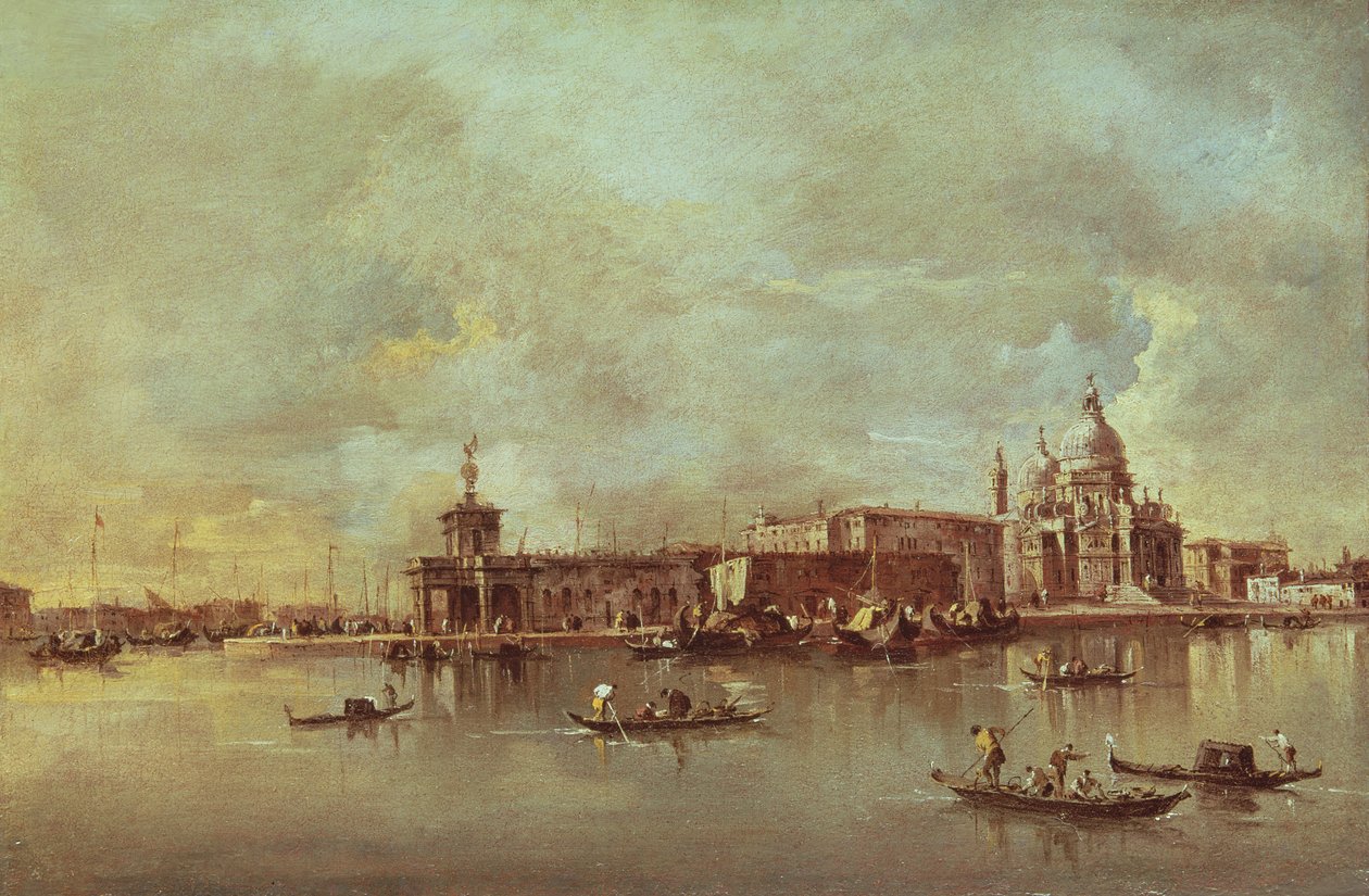 Santa Maria della Salute a velencei Canal Grande torkolatából nézve alkotó: Francesco Guardi