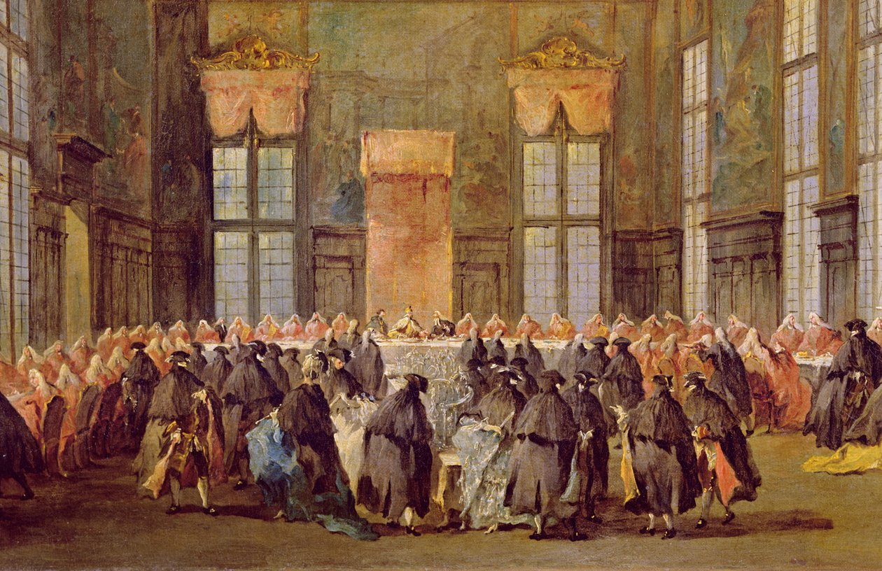 A dózse a velencei karnevál megnyitó ünnepségén alkotó: Francesco Guardi