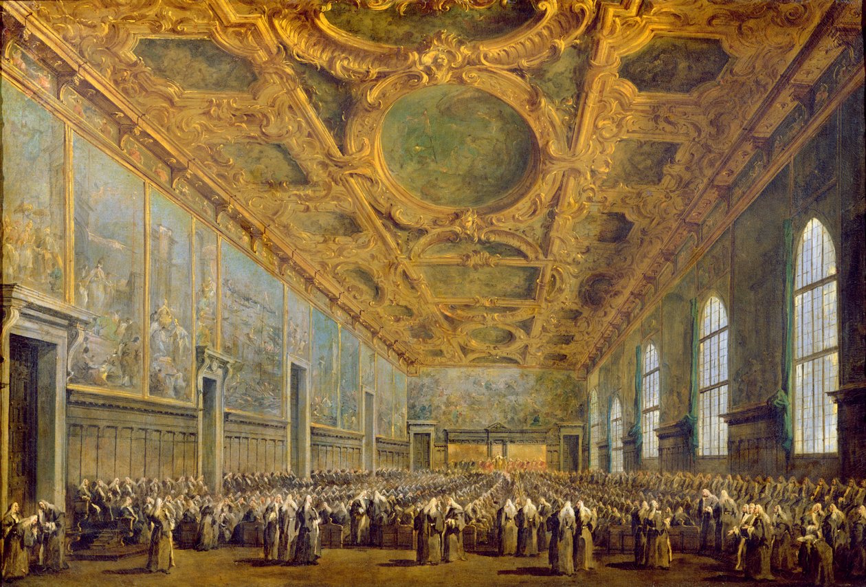 A velencei dózse köszönetet mond a zsinatnak, 1775 után alkotó: Francesco Guardi