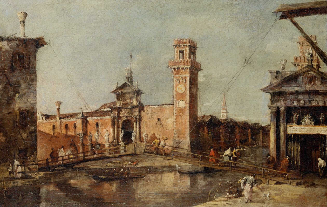 A velencei arzenál bejárata alkotó: Francesco Guardi