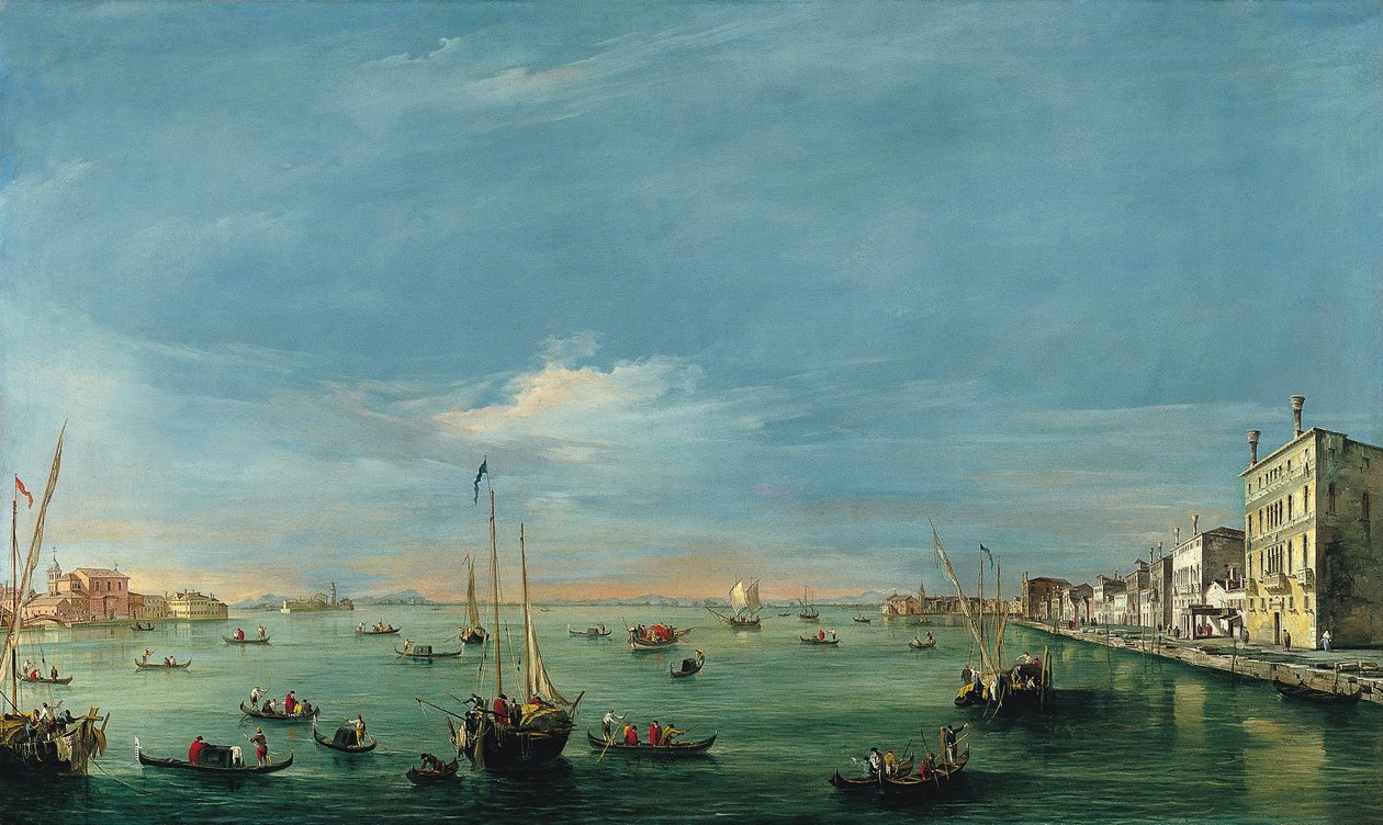 Kilátás a Giudecca -csatornára és a Zattere -re alkotó: Francesco Guardi