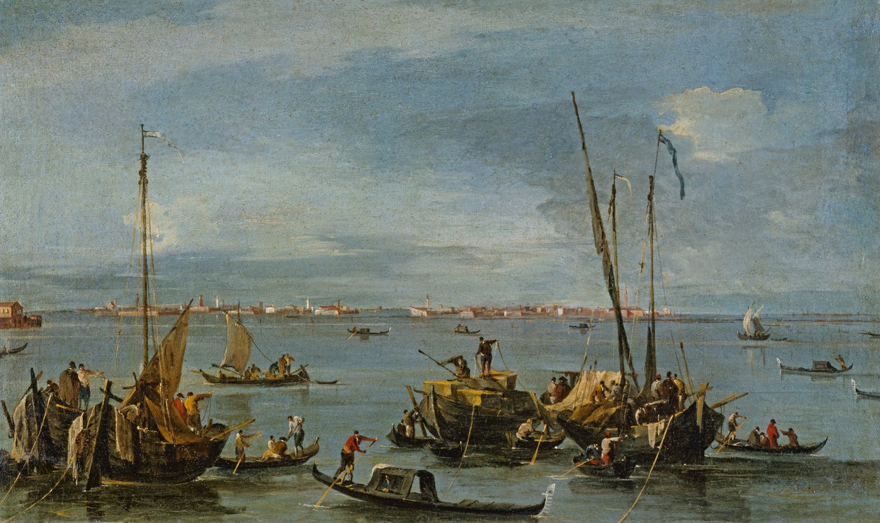 Kilátás Murano felé a velencei Fondamente Nuove-ról alkotó: Francesco Guardi