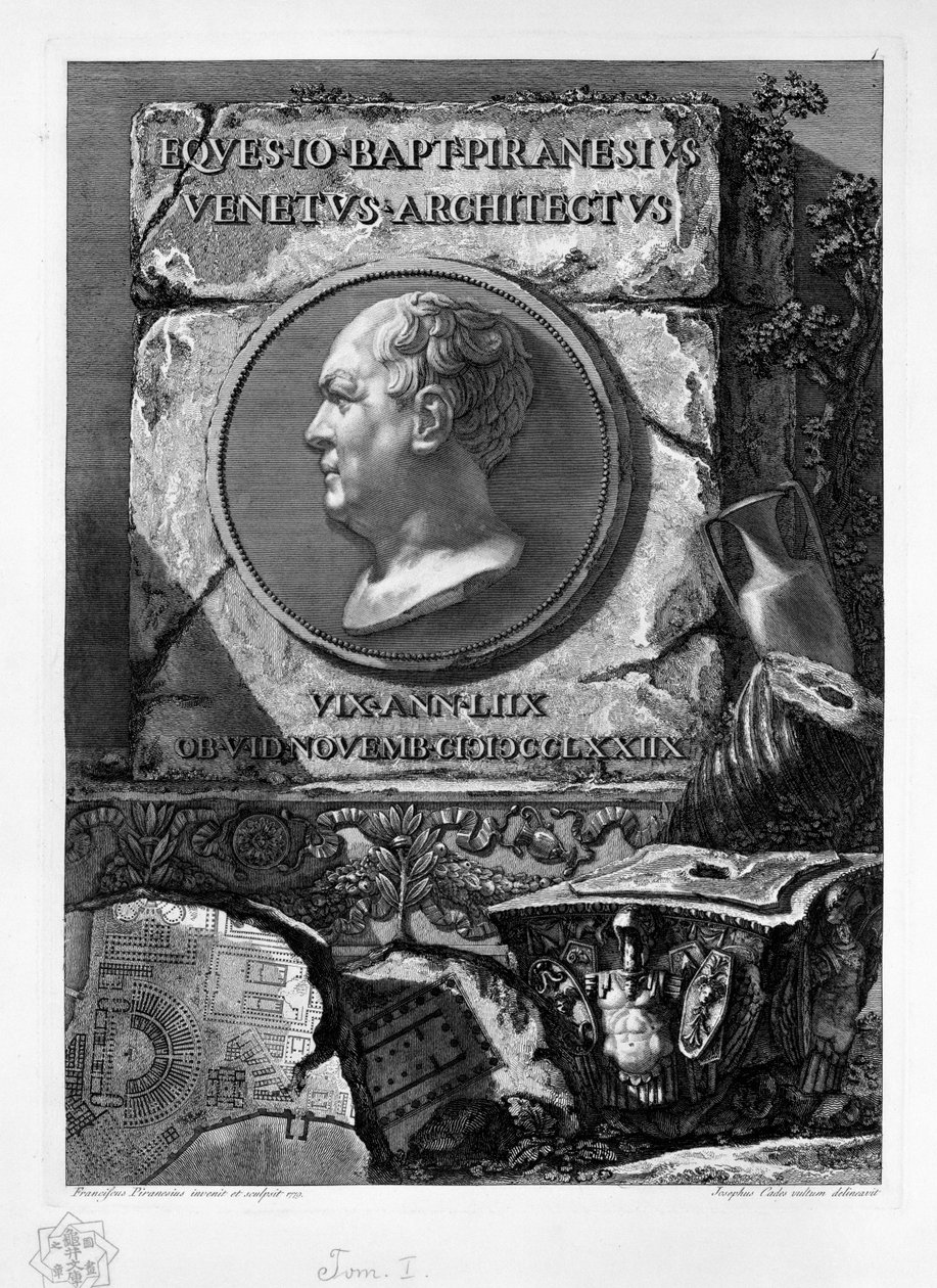 Giovanni Battista Piranesi portréja alkotó: Francesco Piranesi
