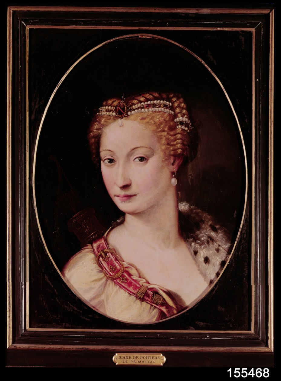 Diane de Poitiers (1499-1566) (olaj, pala) alkotó: Francesco Primaticcio