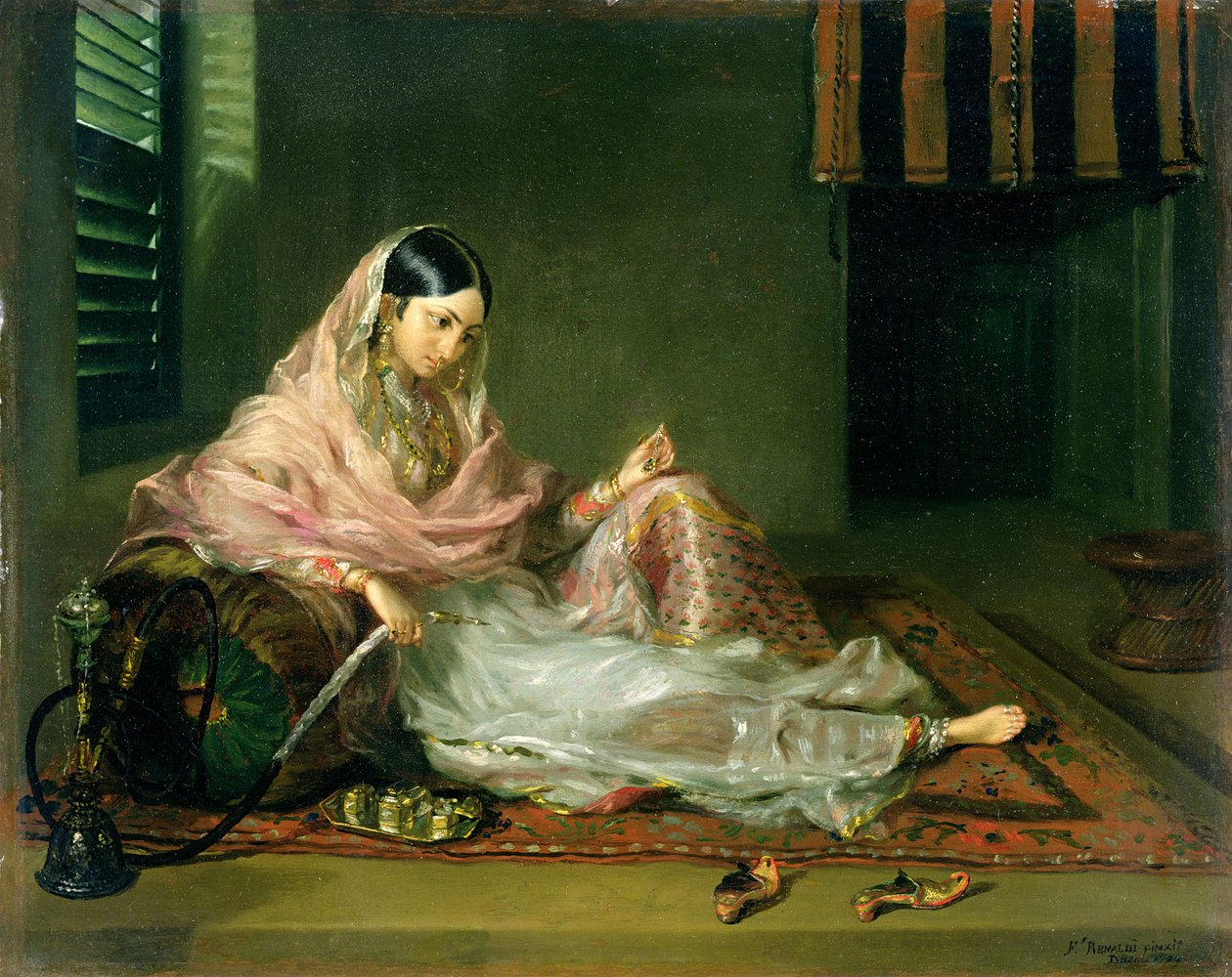 Muszlim hölgy fekvő hely, 1789 alkotó: Francesco Renaldi