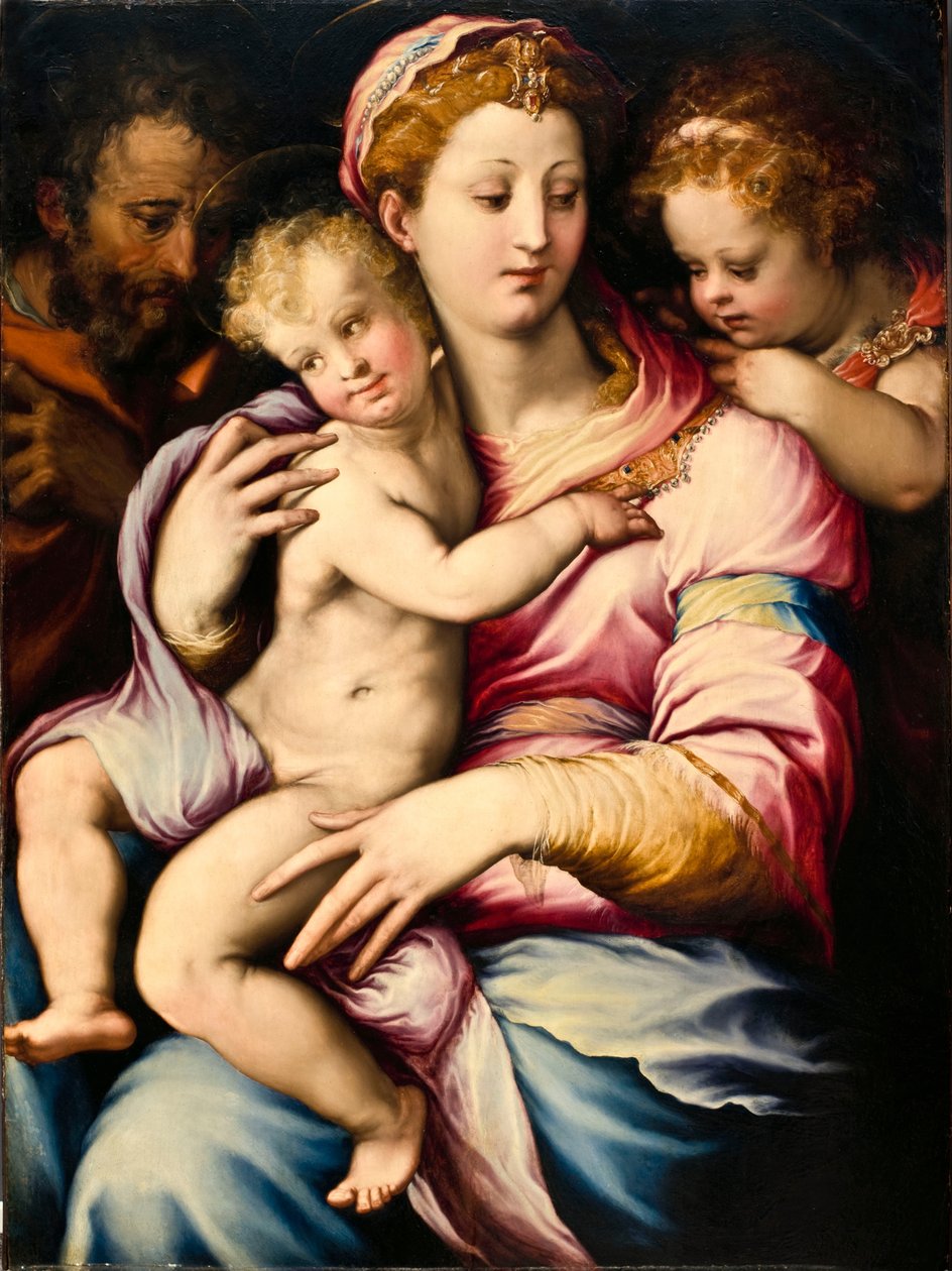 Szent Család Keresztelő Szent Jánossal alkotó: Francesco de Rossi Salviati Cecchino