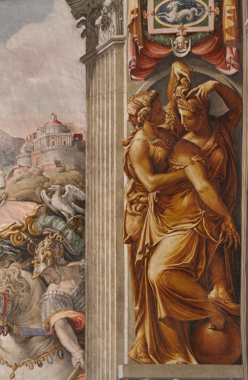 Az idő, ahogy Prudence szűri Alkalom a hajszálon alkotó: Francesco de Rossi Salviati Cecchino