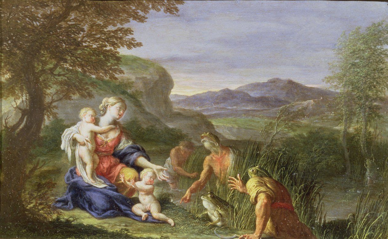 Latona és a békák (olaj, réz) alkotó: Francesco Trevisani