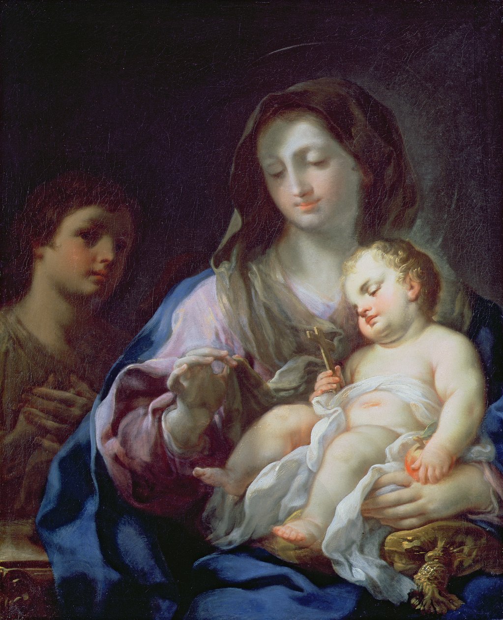 Madonna és gyermeke Keresztelő Szent Jánossal alkotó: Francesco Trevisani
