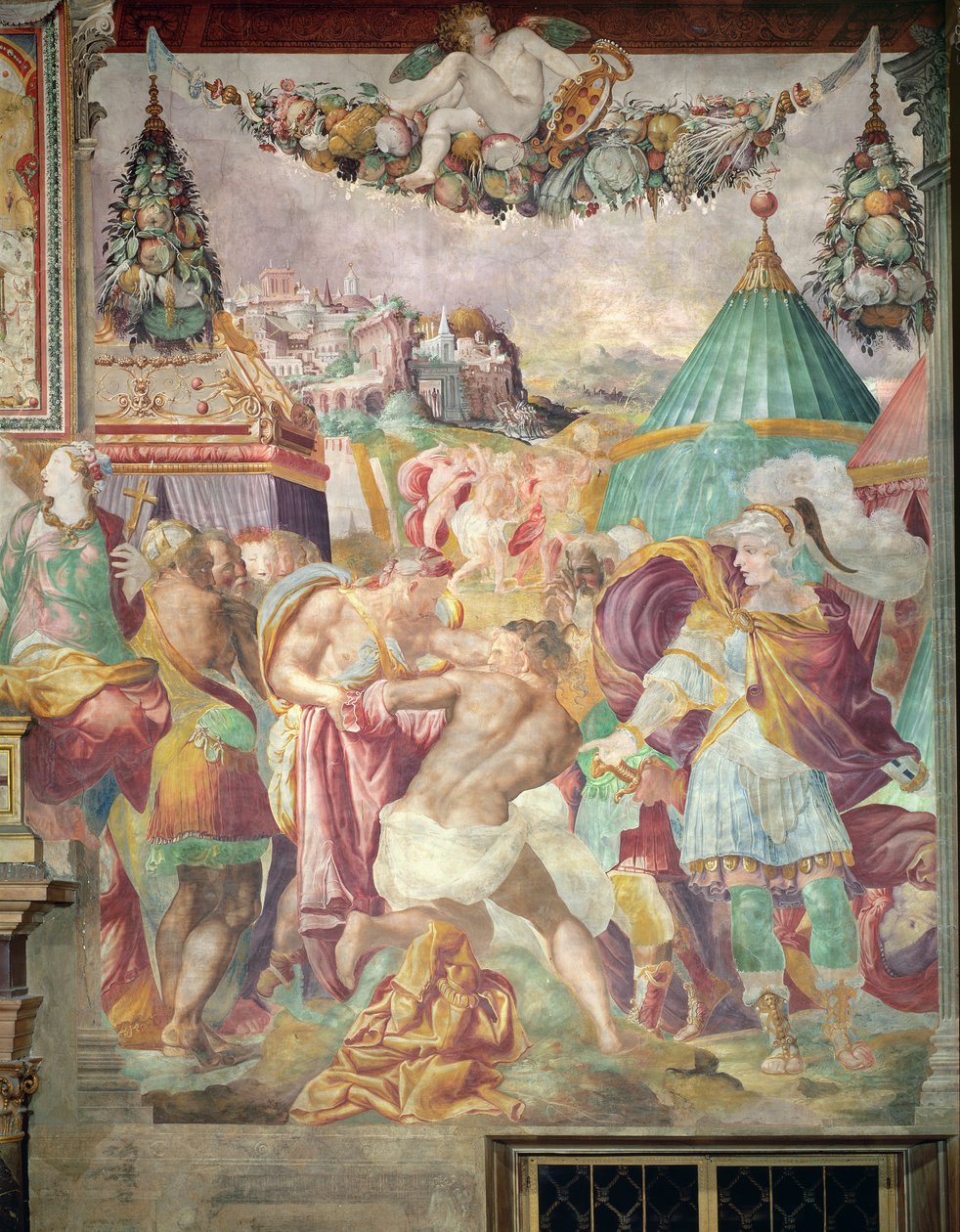 Marcus Furius Camillus (i.e. 447-365) büntetése a Falerii mester ellen i.e. 394-ben, a Sala dell