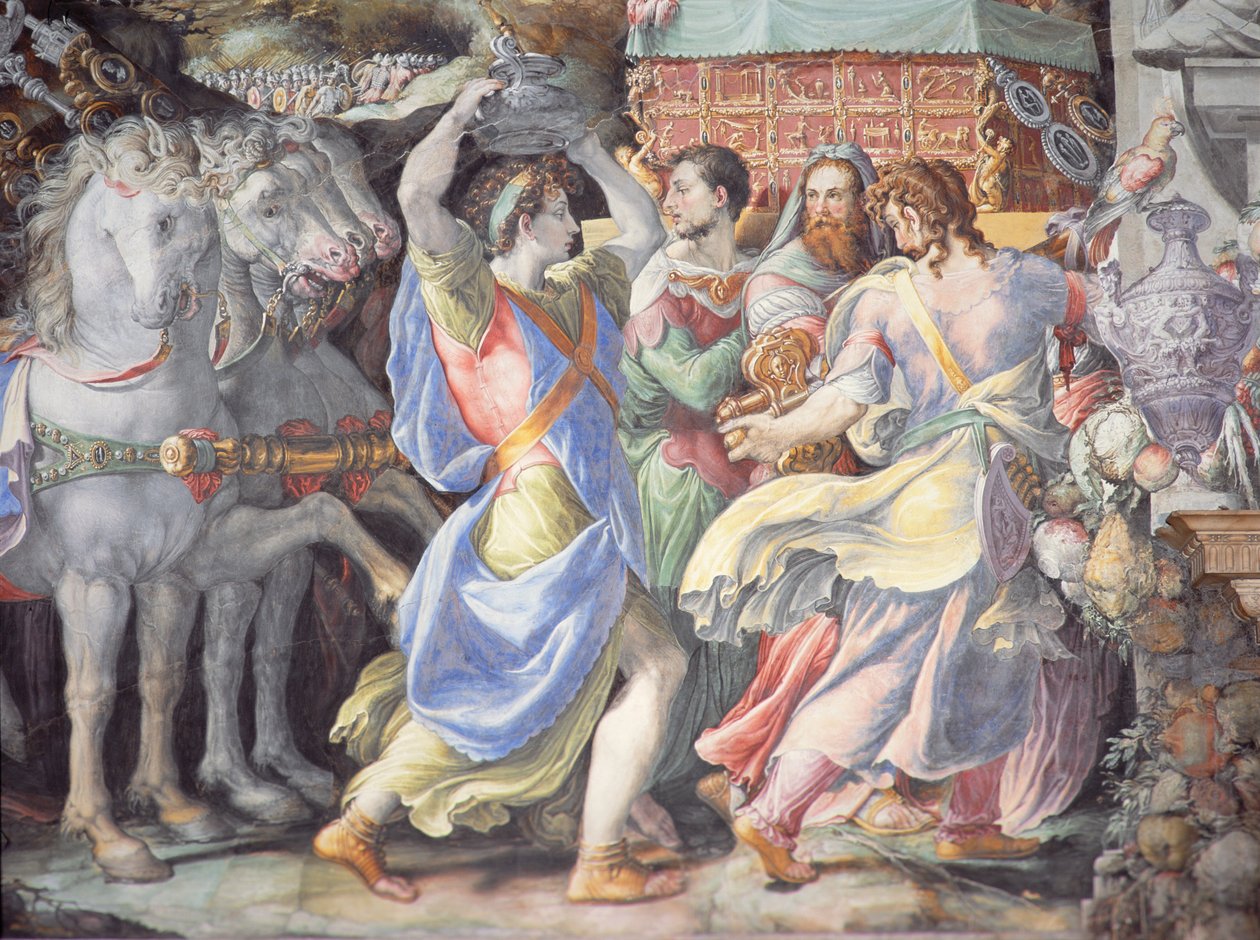 Camillo diadala, jelenet a Furius Camillus történeteiből, 1545 körül alkotó: Francesco de Rossi Salviati Cecchino