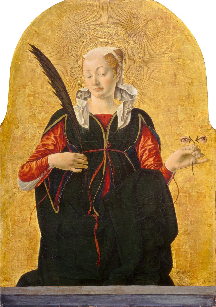 St Lucy, c. 1473-74 (tempera a panelen) alkotó: Francesco del Cossa