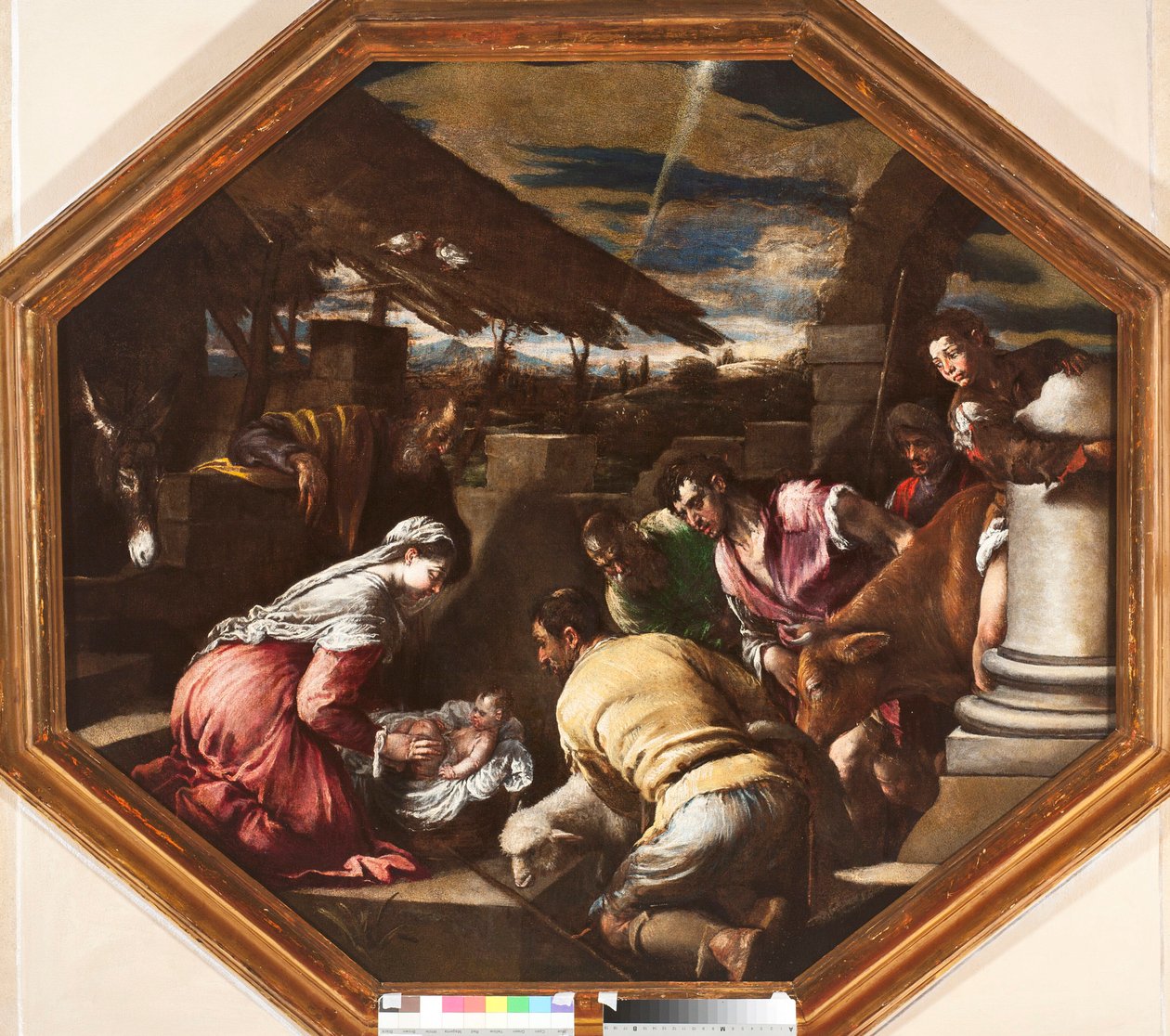 A pásztorok imádása Francesco da Ponte dit Francesco Bassano (1549-1592) festménye Genes, Musei di Strada Nuova alkotó: Francesco Bassano