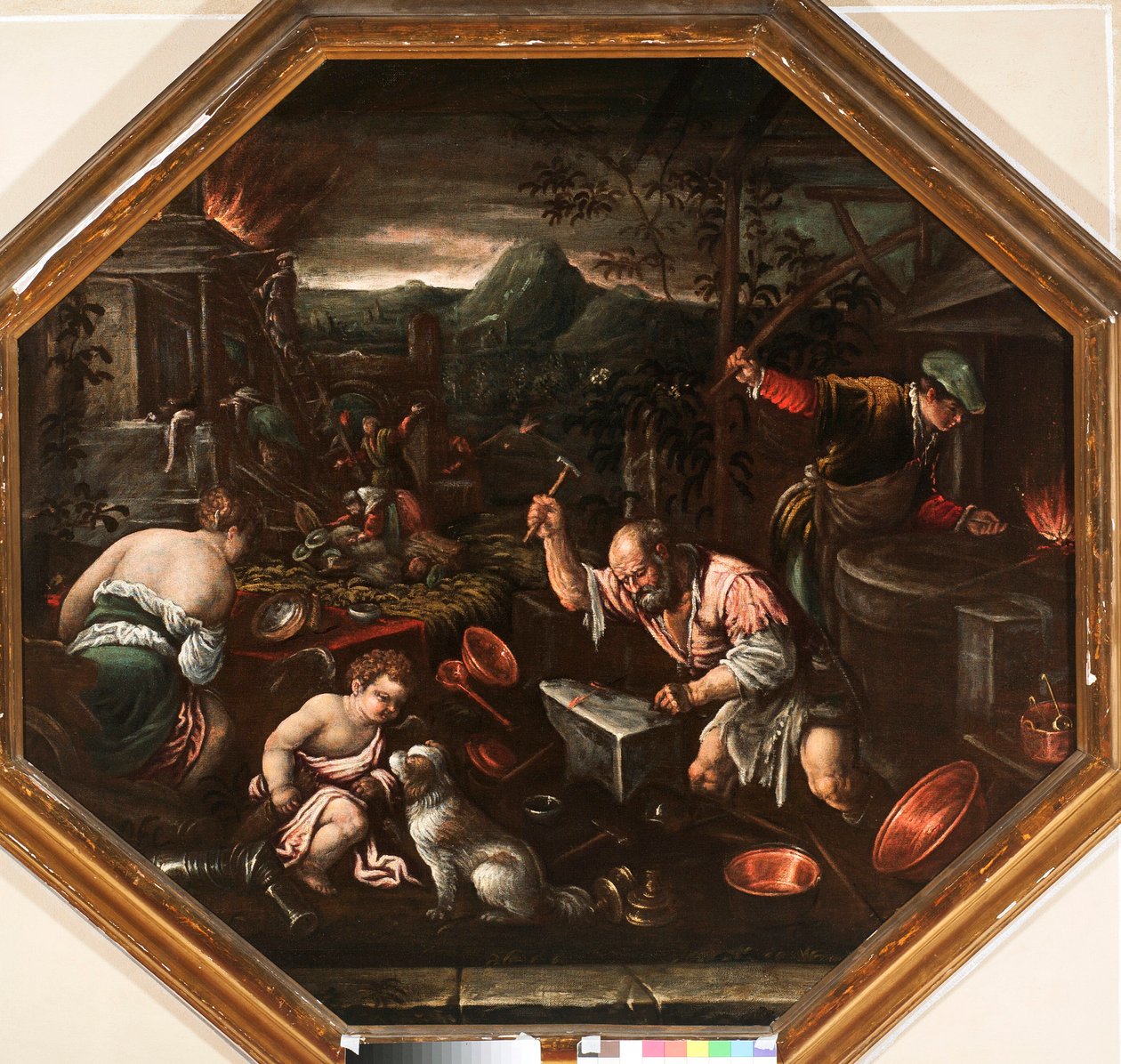A tűz allegóriája Francesco da Ponte festménye, Francesco Bassano (1549-1592) Genes, Strada Nuova Múzeumok alkotó: Francesco Bassano