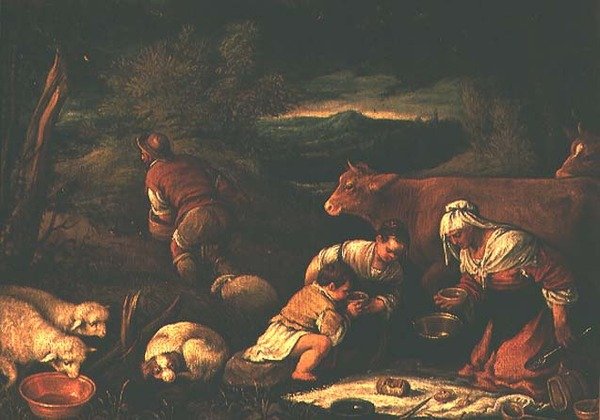 Lelkészi jelenet alkotó: Francesco Bassano
