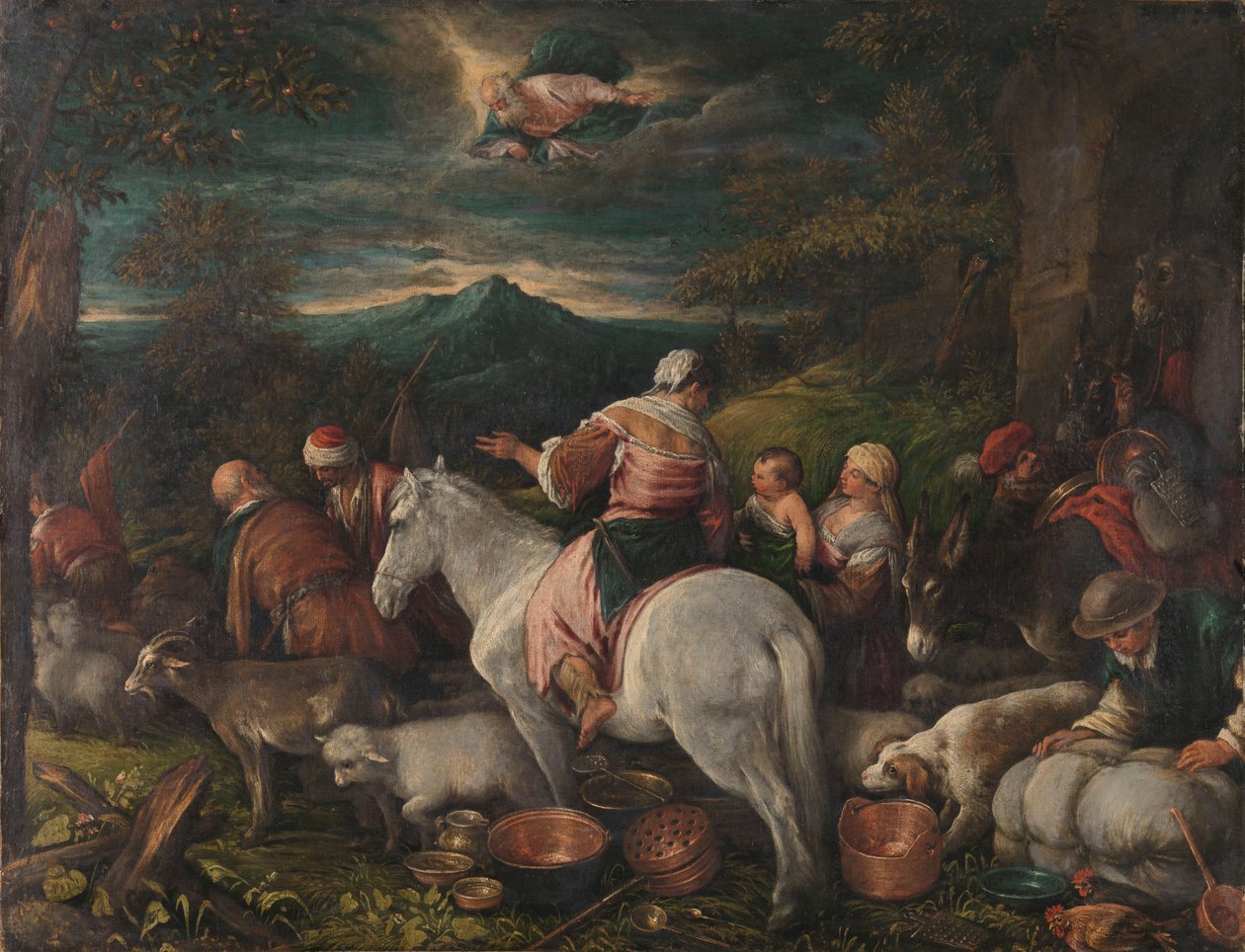 Ábrahám elhagyja Háránt alkotó: Francesco (attr. to) Bassano