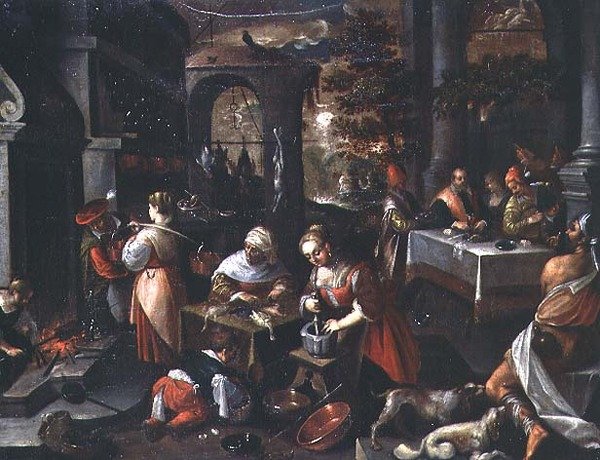 Lázár a merülések ünnepén alkotó: Francesco (circle of) Bassano