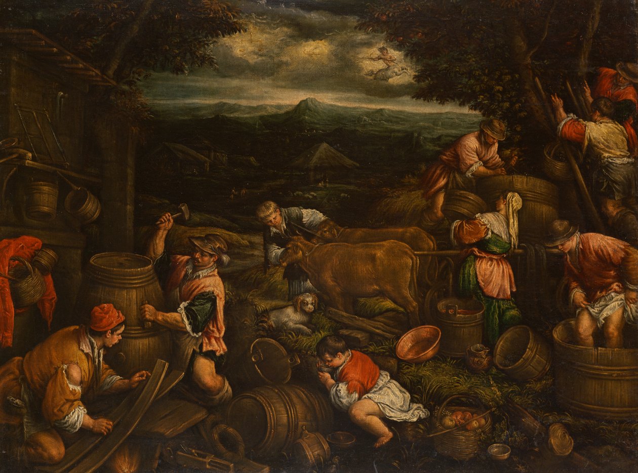 Őszi szüret (szőlőszüret), 1585-90 (részletesen lásd: 65684) alkotó: Francesco Bassano