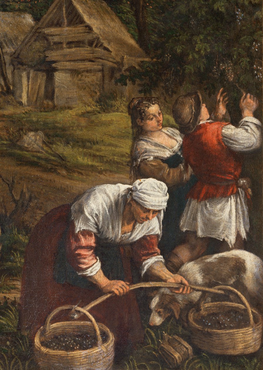 Aratás, (Mózes megkapja a Tízparancsolatot), (65689. részlet), 1576 alkotó: Francesco Bassano