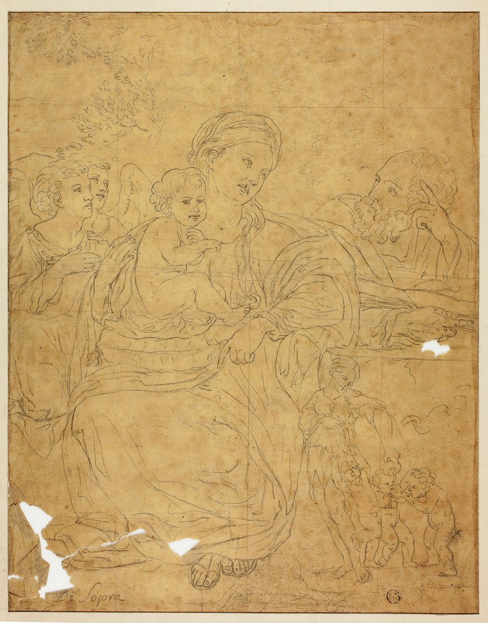 Szent család két angyallal alkotó: Francesco Albani