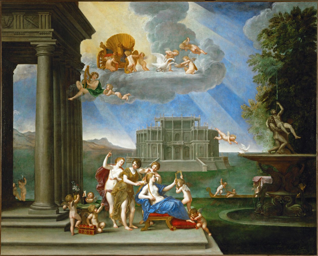La toilette de Venus - Vénusz a toalettjénél ... alkotó: Francesco Albani