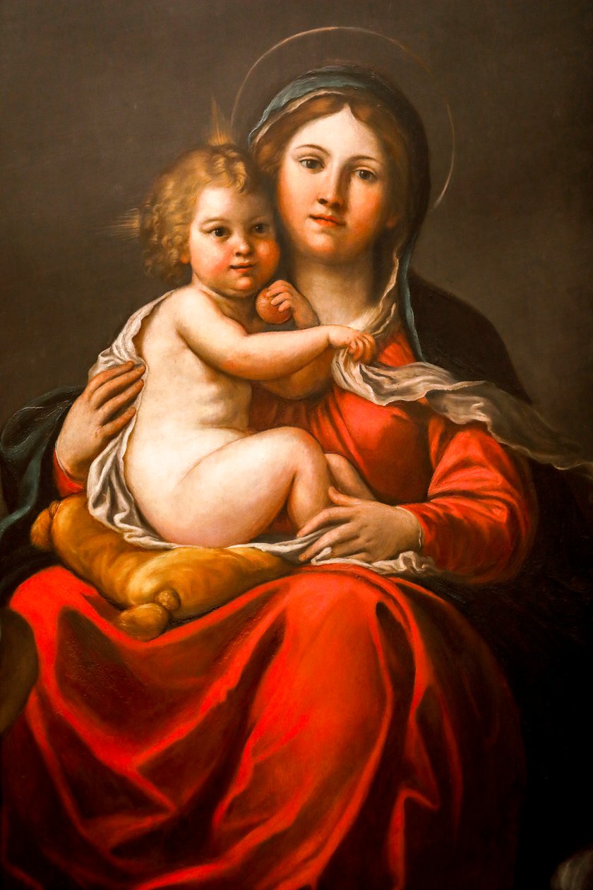 Madonna és gyermeke angyalokkal (részlet) 17. század ( olaj, pala) alkotó: Francesco Albani