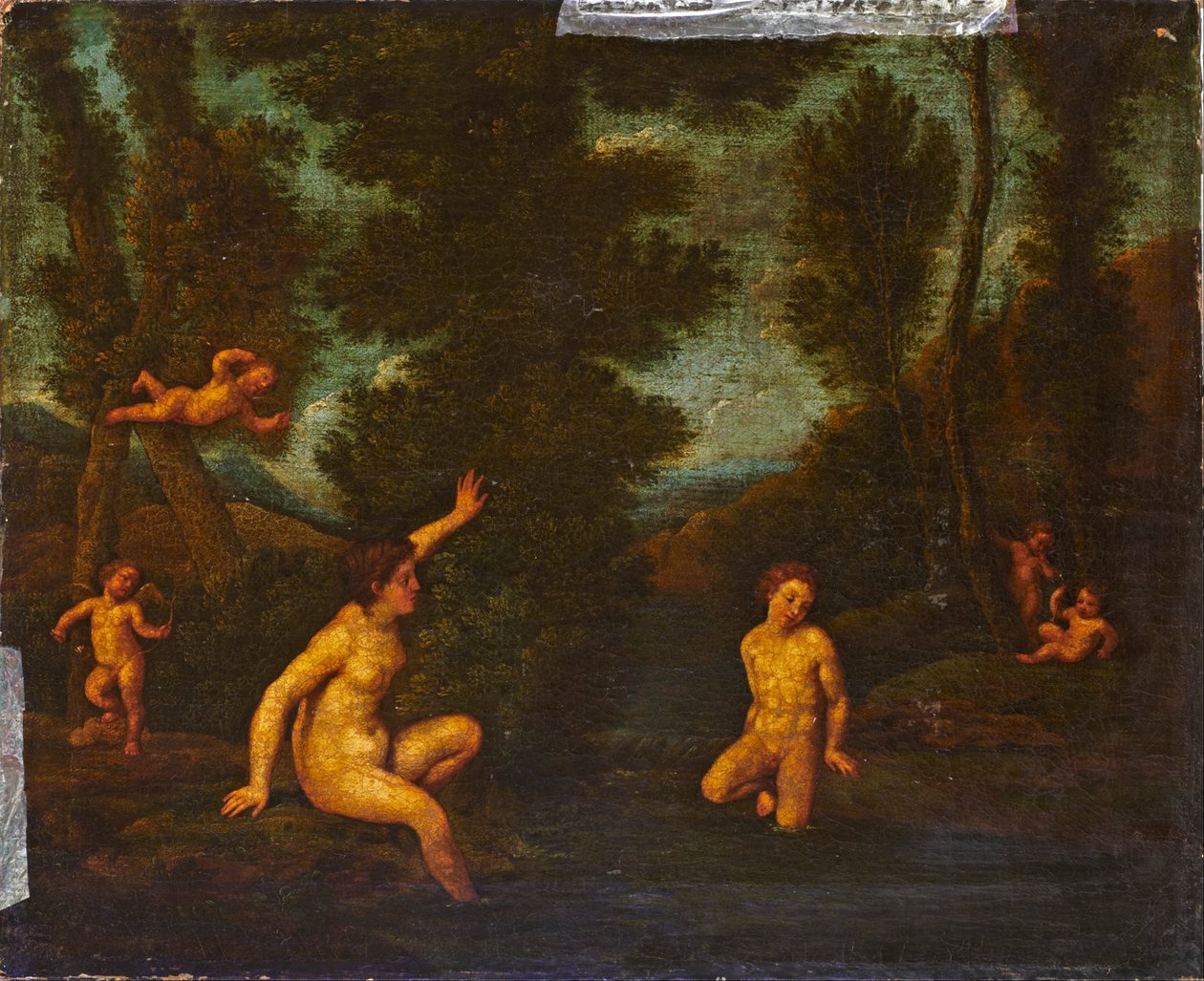 Salmacis und Hermaphrodit alkotó: Francesco Albani