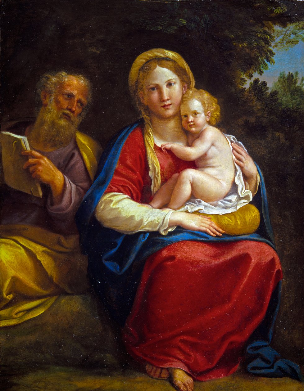 A Szent Család (olaj, réz) alkotó: Francesco Albani