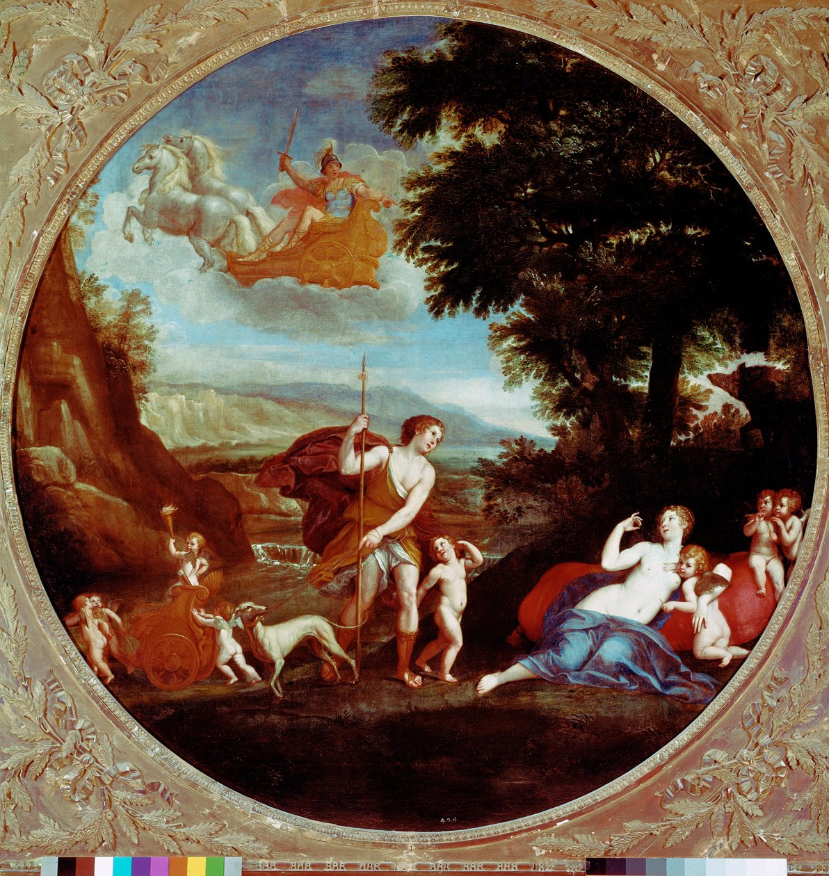Francesco Albani (1578-1660) Vénusz és Adonisz festménye szerint az albán 17. századi Róma, Galleria Borghese alkotó: Francesco Albani
