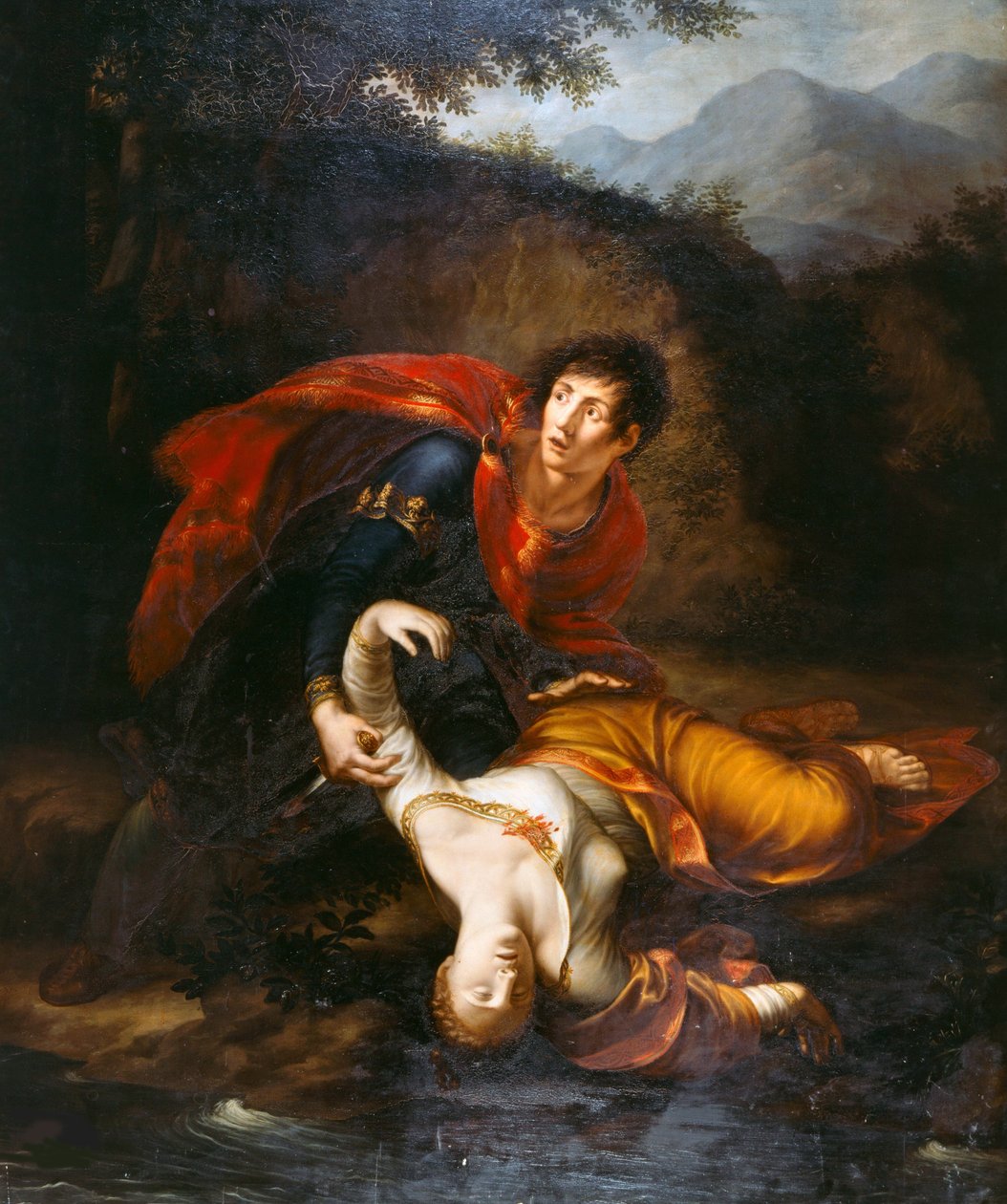 Rhadamistus a sérült Zenobiát az Araxes folyóba lökte, 1812. alkotó: Francesco Alberi