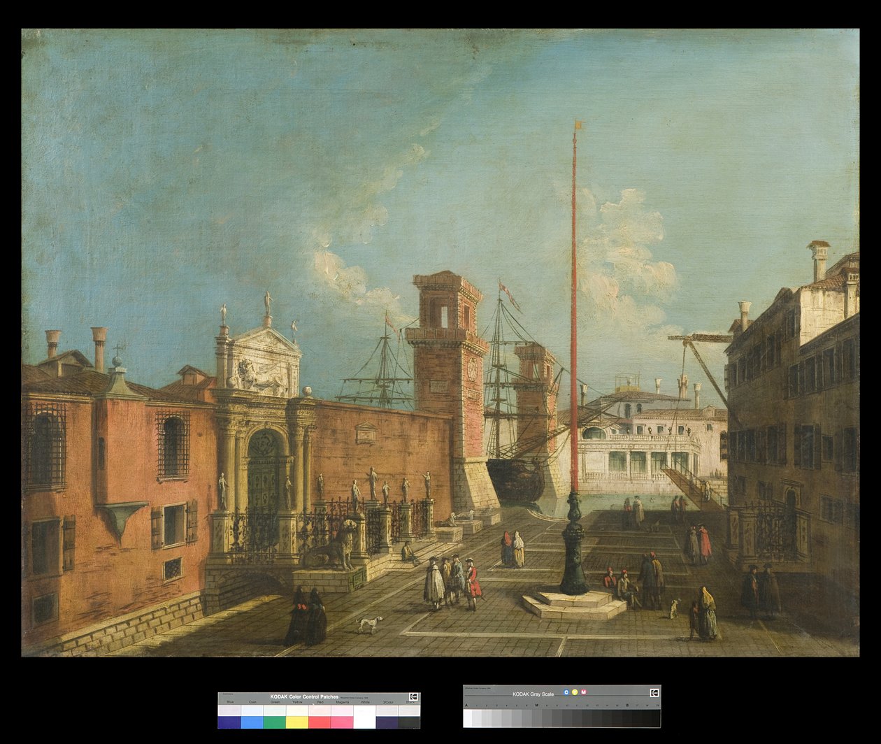 Campo és Porta Arsenale látképe, 1742-50 alkotó: Francesco Albotto