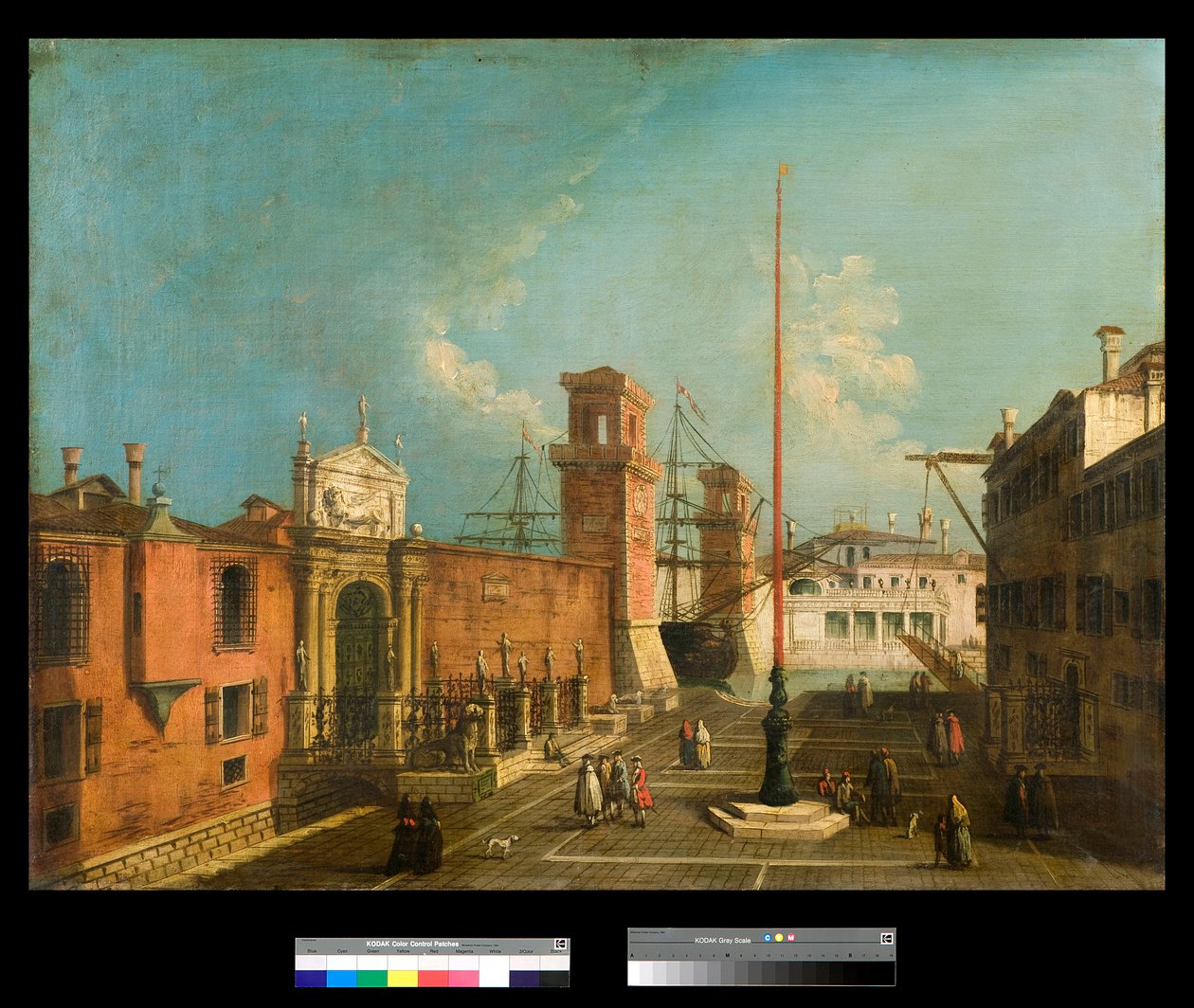 Kilátás a campo és az Arzenál kapuira, Velence Francesco Albotto festménye (1721-1757) 1743-1746 Magángyűjtemény alkotó: Francesco Albotto