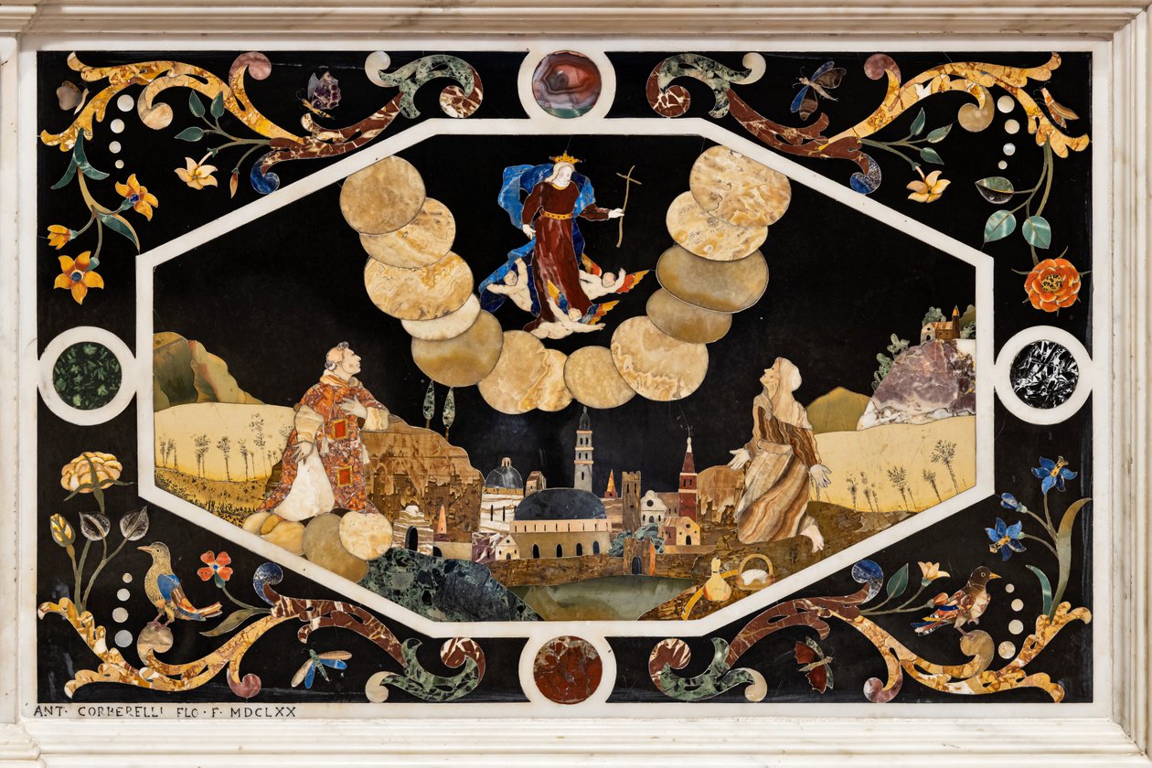 Monte Berico Madonnája Vincenza Pasini előtt, részlet alkotó: Francesco Antonio Corbarelli