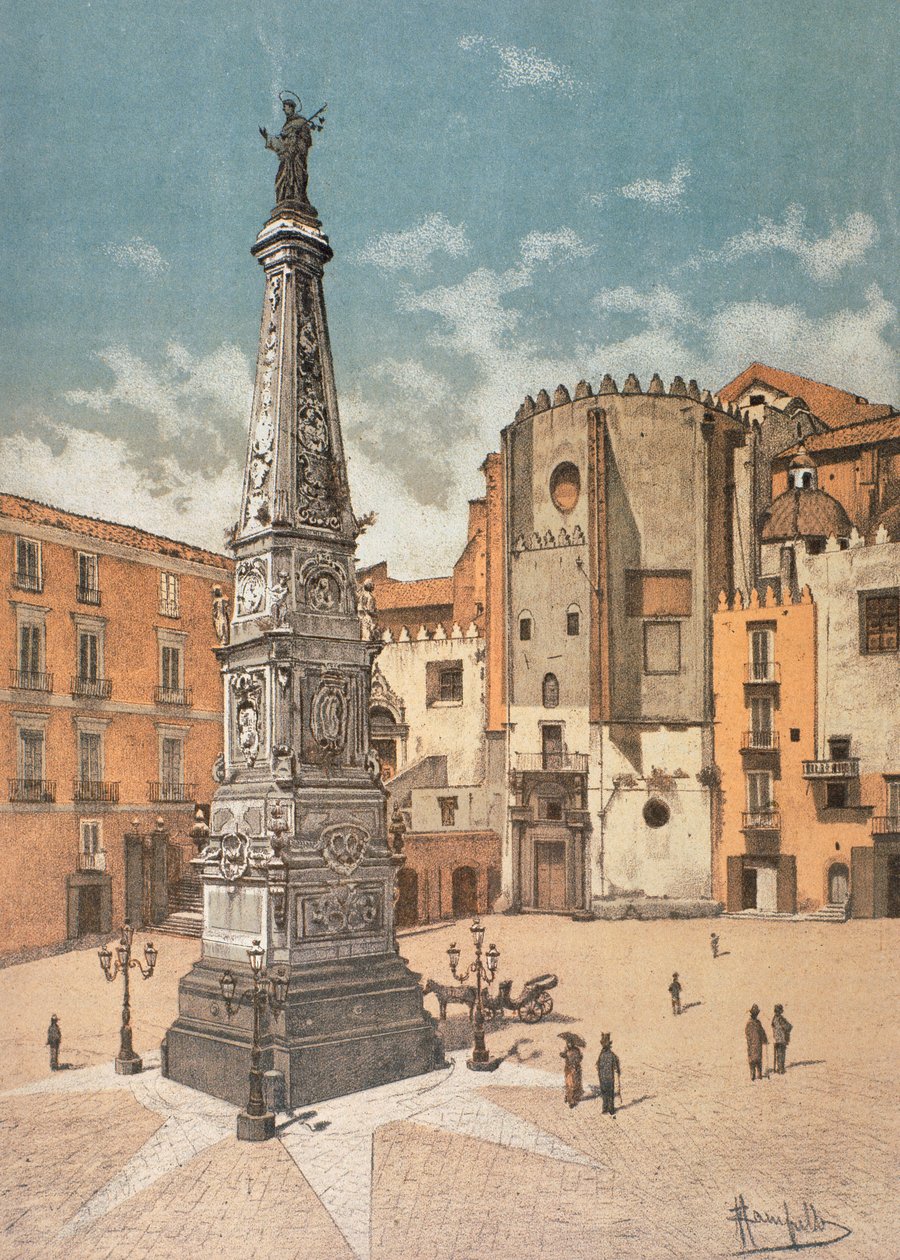 San Domenico Maggiore tér Nápolyban alkotó: Francesco Aversano
